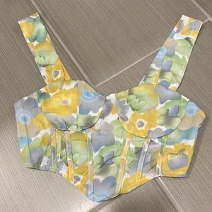 Floral corset top